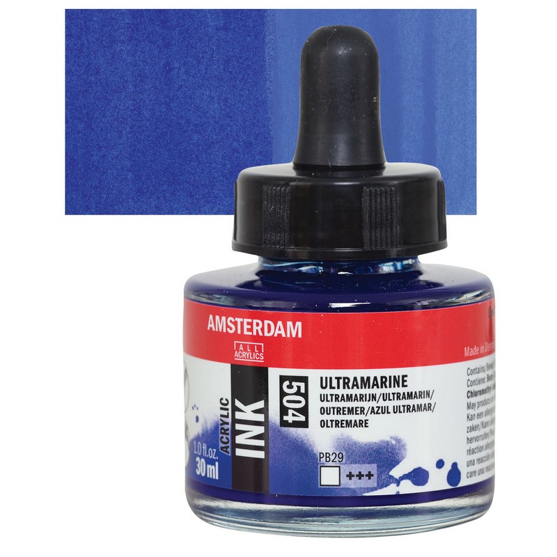 AMSTERDAM Acrylic Ink 30ml, 504 ultramarine