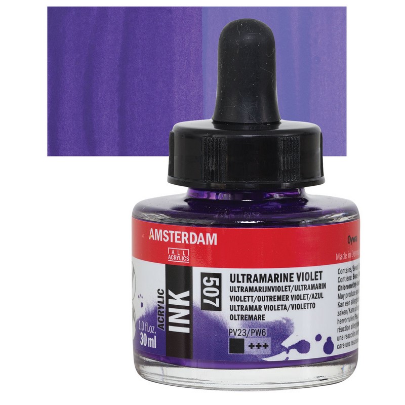 AMSTERDAM Acrylic Ink 30ml, 507 ultramarine violet