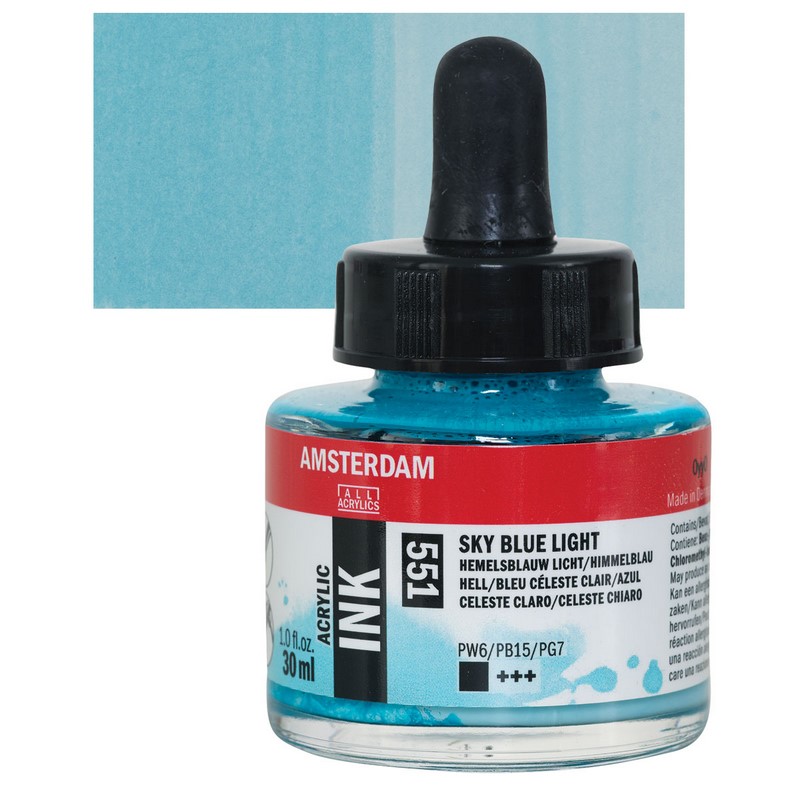 AMSTERDAM Acrylic Ink 30ml, 551 sky blue