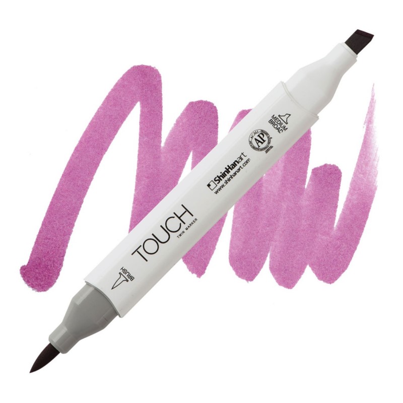 Lihová fixa TOUCH oboustranná Brush & Chisel, P282 Peony purple