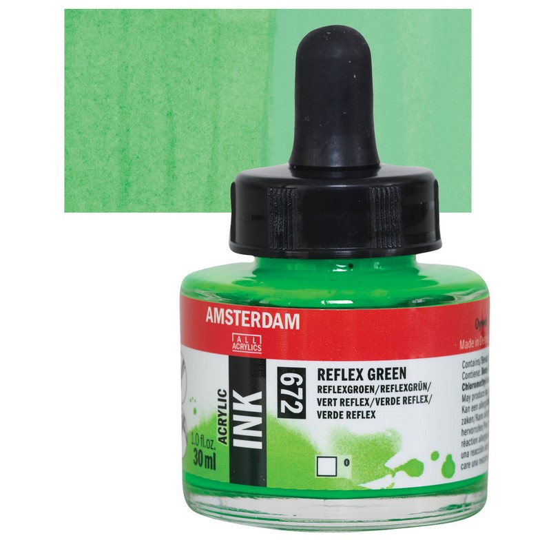 AMSTERDAM Acrylic Ink 30ml, 672 reflex green
