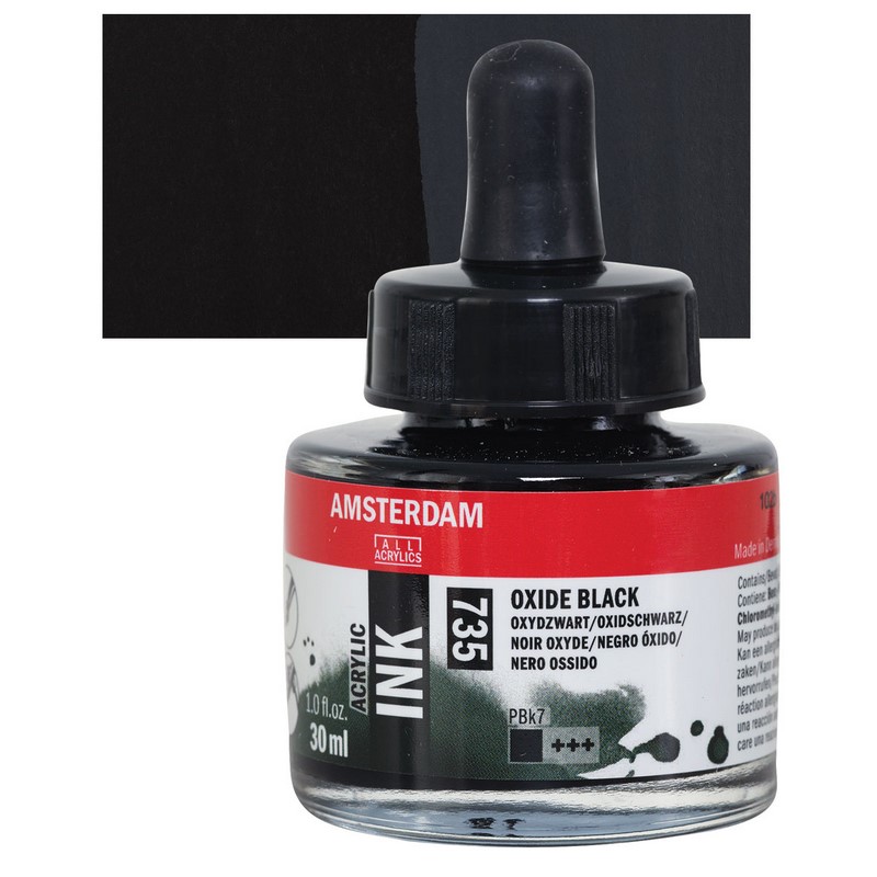 AMSTERDAM Acrylic Ink 30ml, 735 oxide black