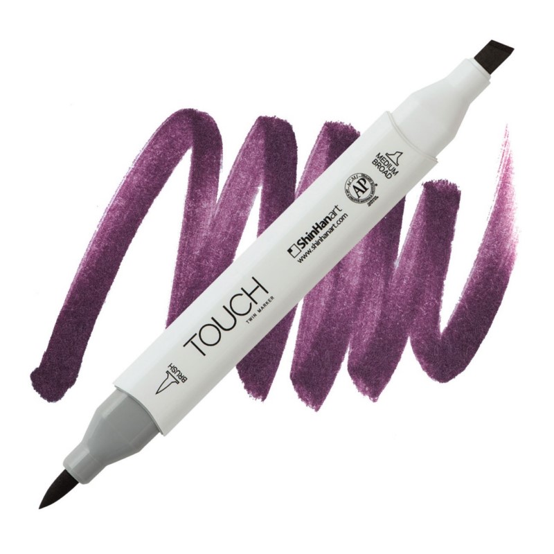 Lihová fixa TOUCH oboustranná Brush & Chisel, P283 Purple deep