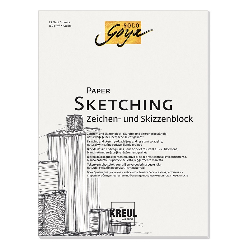 KREUL Blok SOLO GOYA skicovací 30x40cm 160g, 25 listů