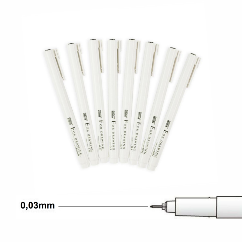 Liner MARVY 0,03mm For Drawing, černý