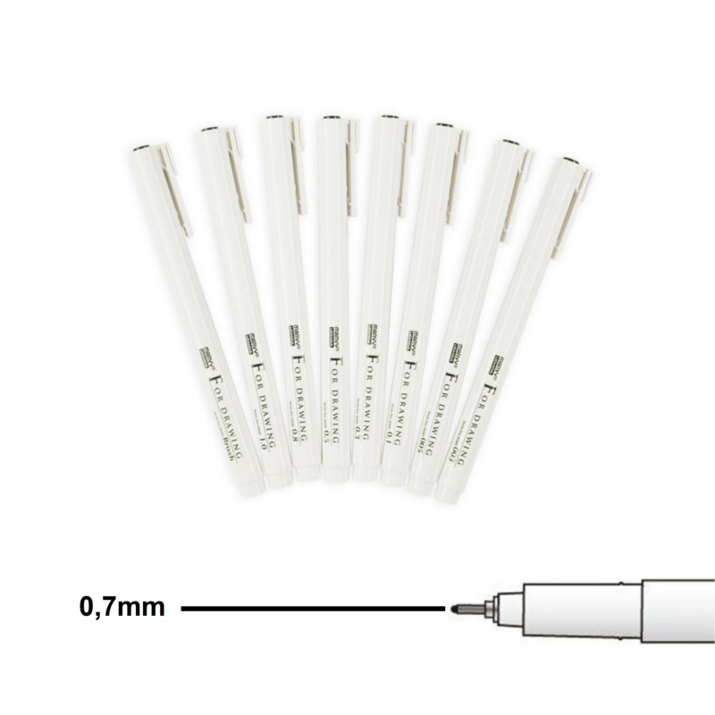 Liner MARVY 0,7mm For Drawing, černý