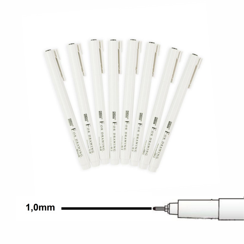 Liner MARVY 1,0mm For Drawing, černý