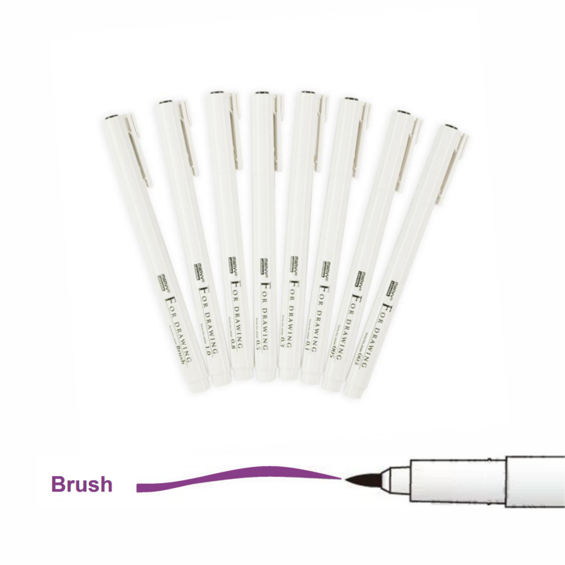 Liner MARVY BRUSH For Drawing, fialový