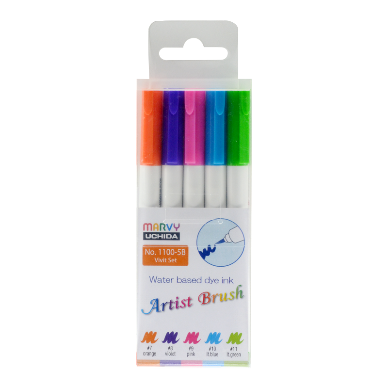 MARVY Artist Brush, sada 5ks Vivid