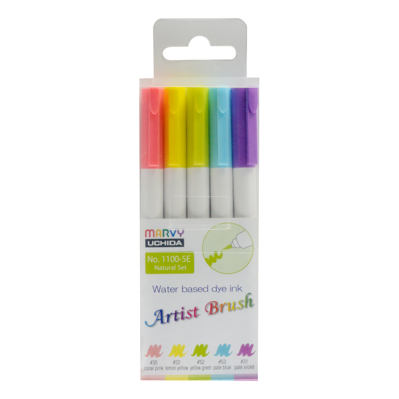 MARVY Artist Brush, sada 5ks Natural