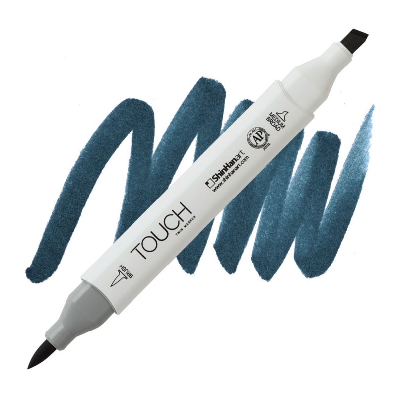 Lihová fixa TOUCH oboustranná Brush & Chisel, BG9 Blue grey