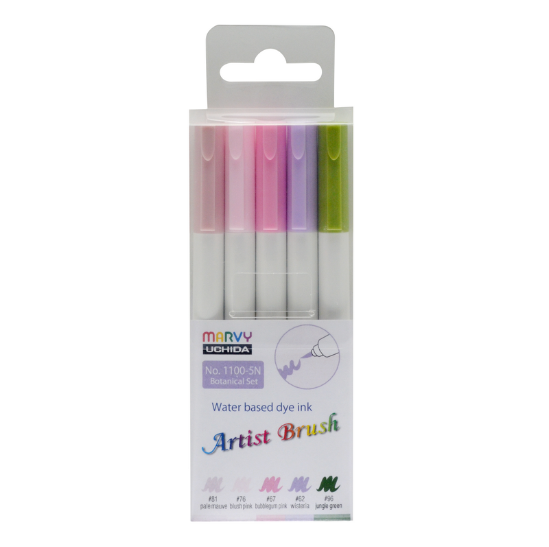 MARVY Artist Brush, sada 5ks Botanical