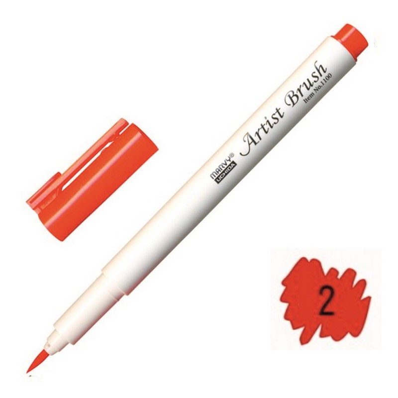 MARVY Artist Brush 2 RED