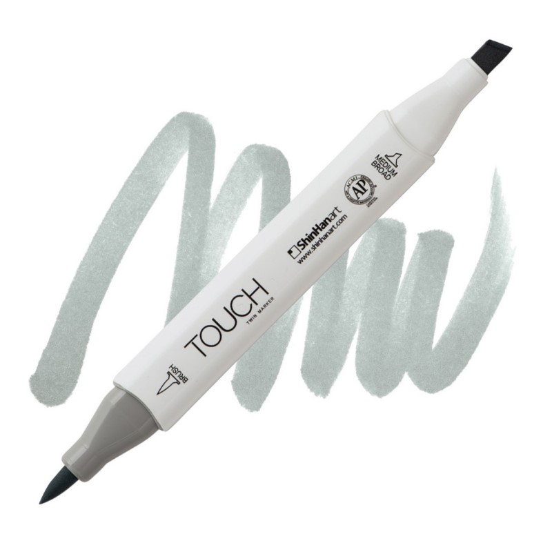 Lihová fixa TOUCH oboustranná Brush & Chisel, GG3 Green grey