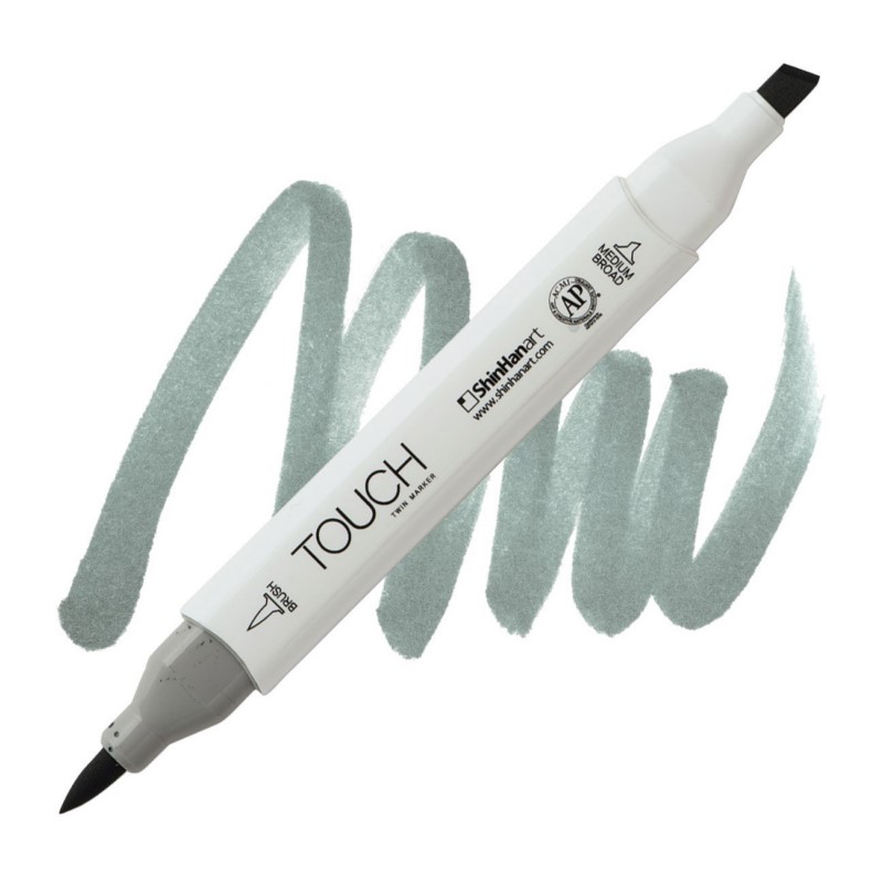 Lihová fixa TOUCH oboustranná Brush & Chisel, GG5 Green grey