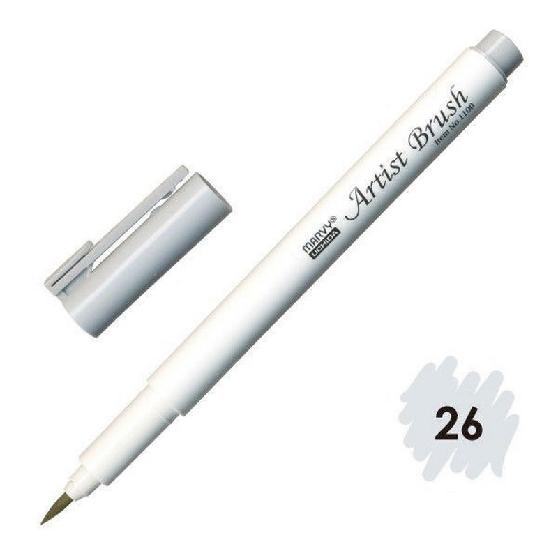 MARVY Artist Brush 26 SILVER GREY