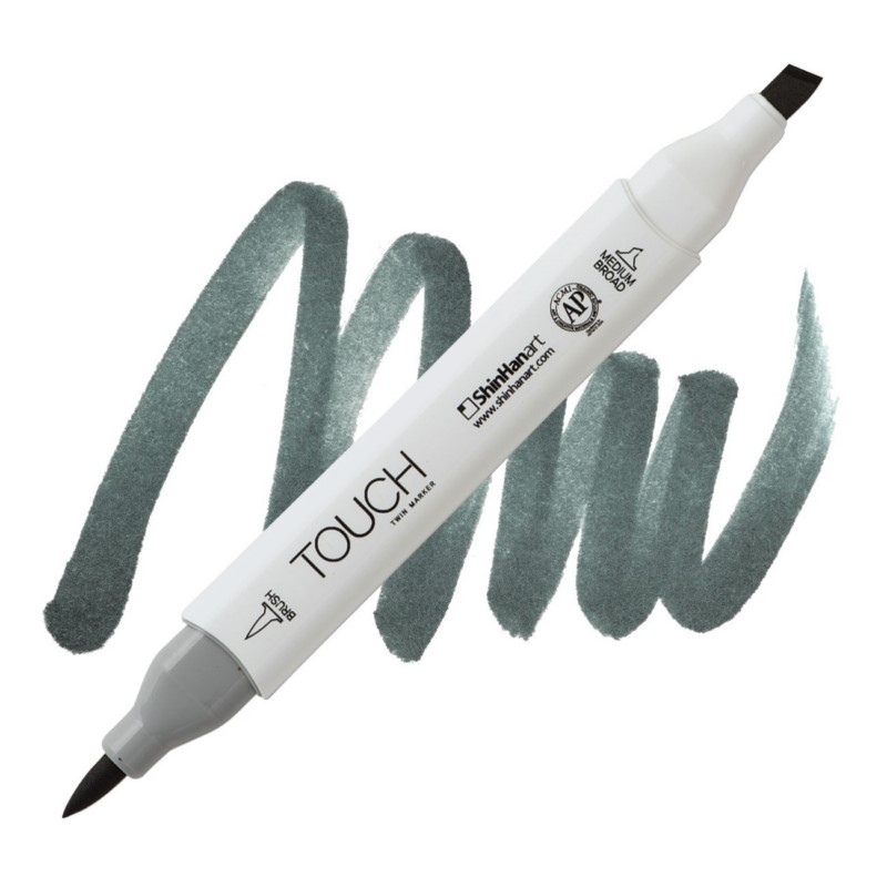 Lihová fixa TOUCH oboustranná Brush & Chisel, GG9 Green grey