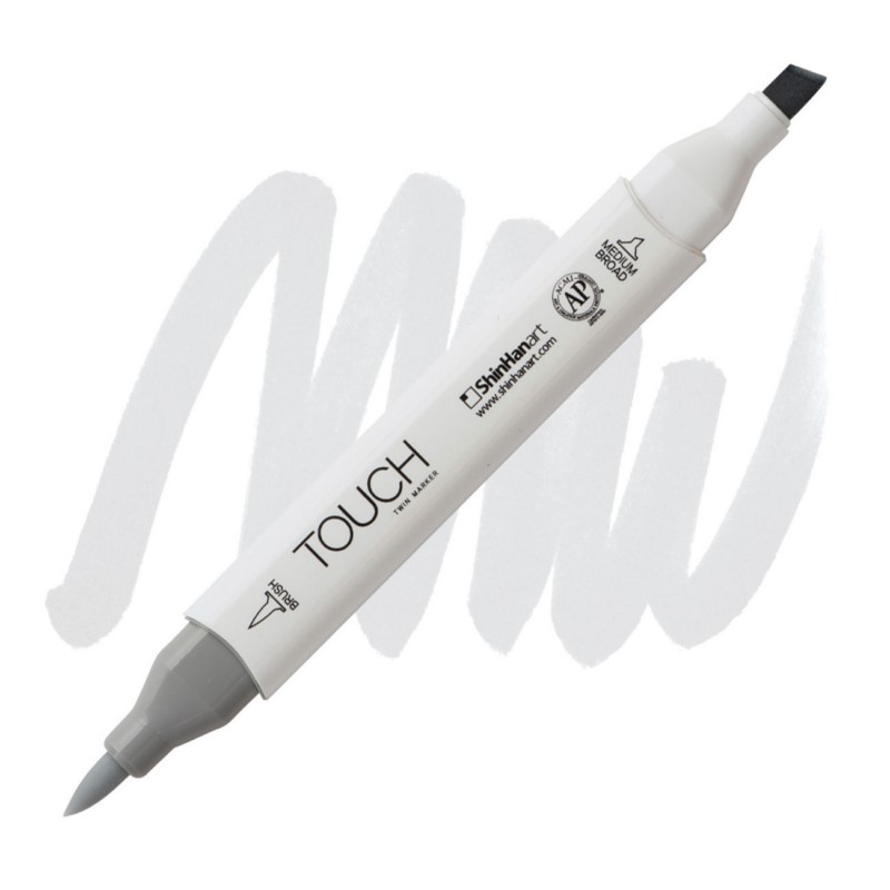 Lihová fixa TOUCH oboustranná Brush & Chisel, CG0.5 Cool grey