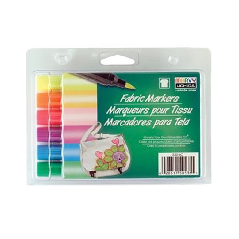 MARVY na textil M530, sada 6ks fluorescenční