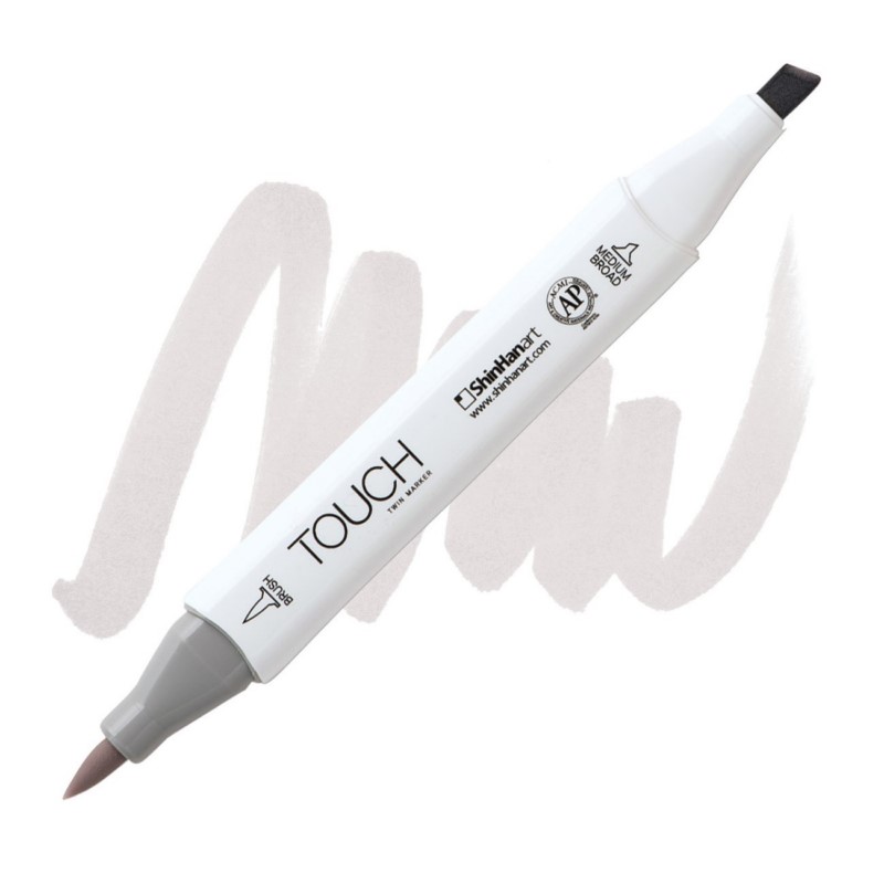 Lihová fixa TOUCH oboustranná Brush & Chisel, WG0.5 Warm grey