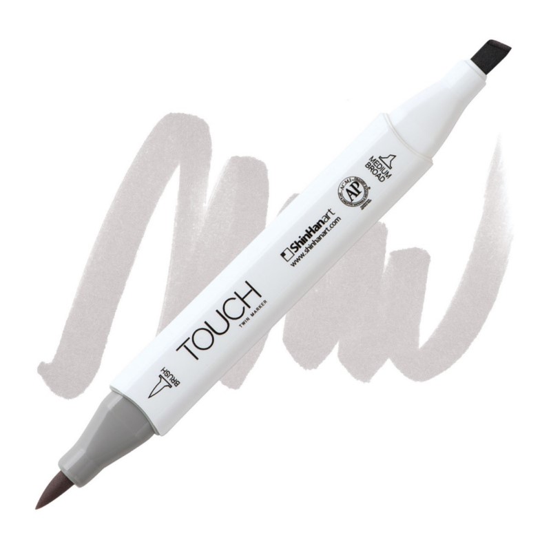 Lihová fixa TOUCH oboustranná Brush & Chisel, WG1 Warm grey