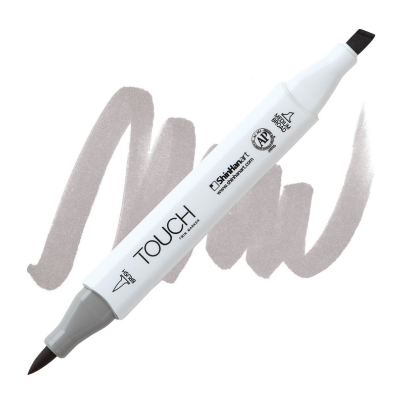 Lihová fixa TOUCH oboustranná Brush & Chisel, WG3 Warm grey