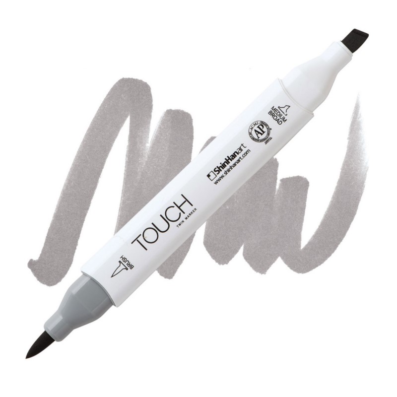 Lihová fixa TOUCH oboustranná Brush & Chisel, WG4 Warm grey
