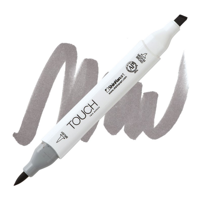 Lihová fixa TOUCH oboustranná Brush & Chisel, WG5 Warm grey