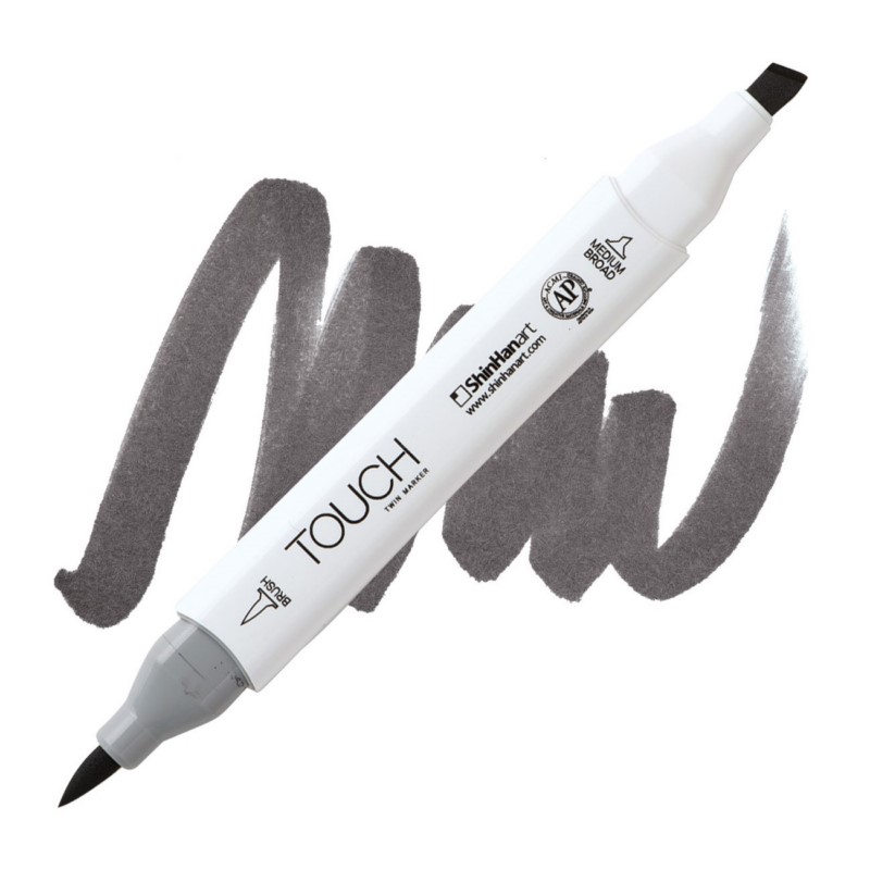 Lihová fixa TOUCH oboustranná Brush & Chisel, WG8 Warm grey