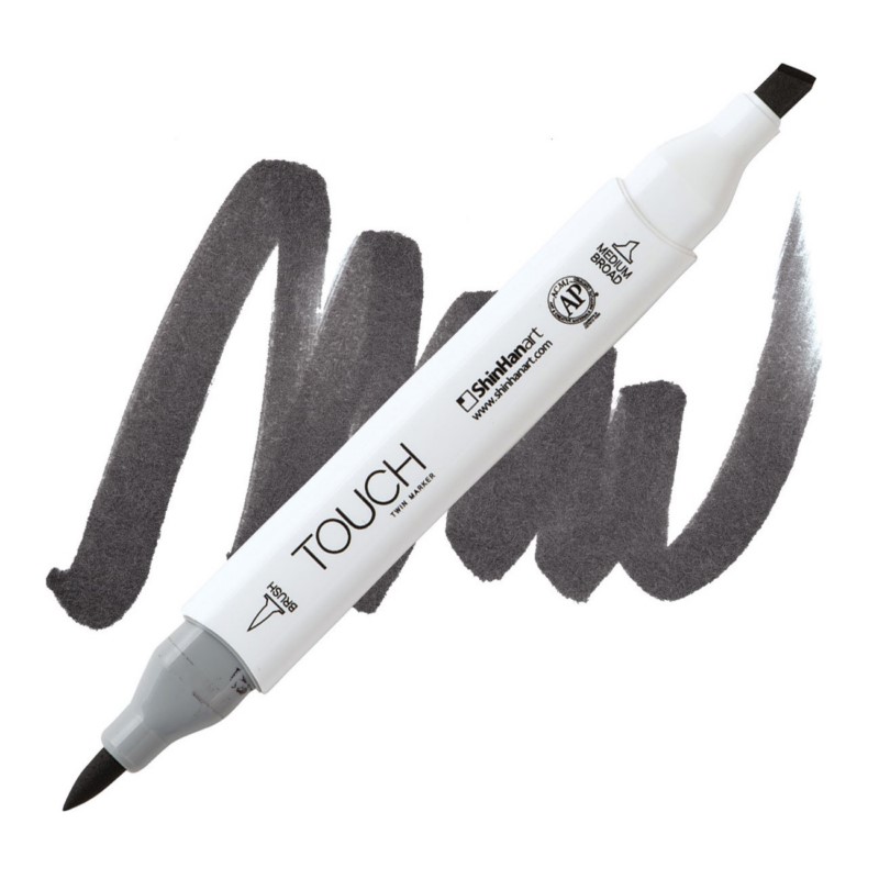 Lihová fixa TOUCH oboustranná Brush & Chisel, WG9 Warm grey