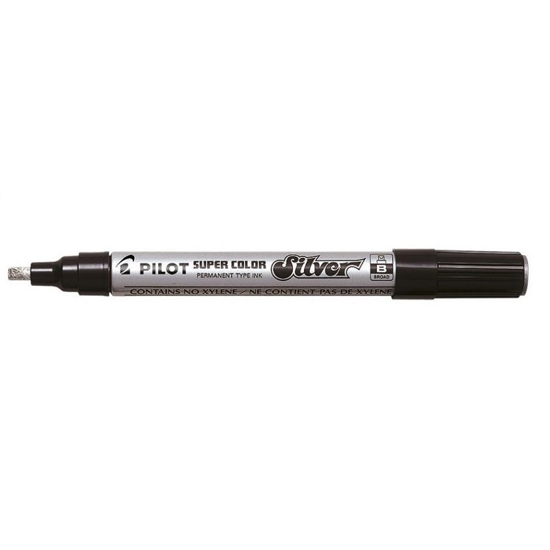 PILOT lakový Super Color Broad, stříbrný