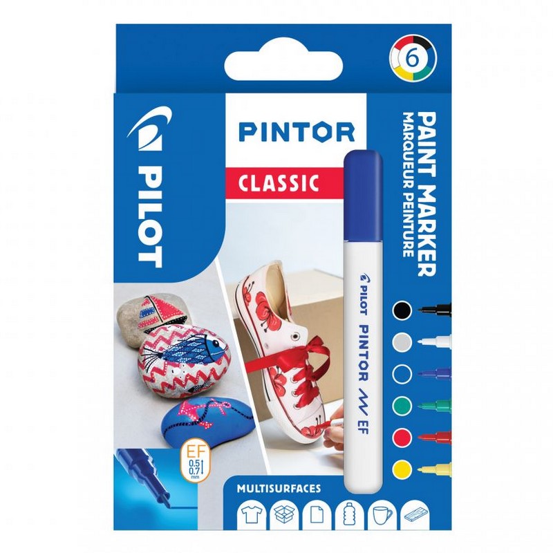 PILOT Pintor akrylová sada 6ks EF, Classic