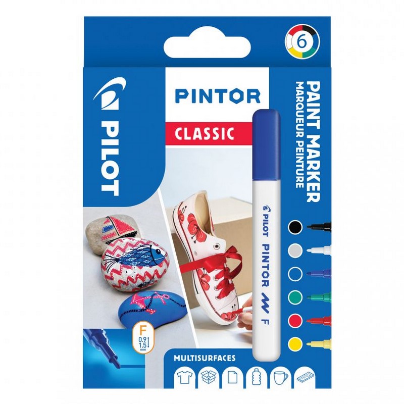 PILOT Pintor akrylová sada 6ks F, Classic