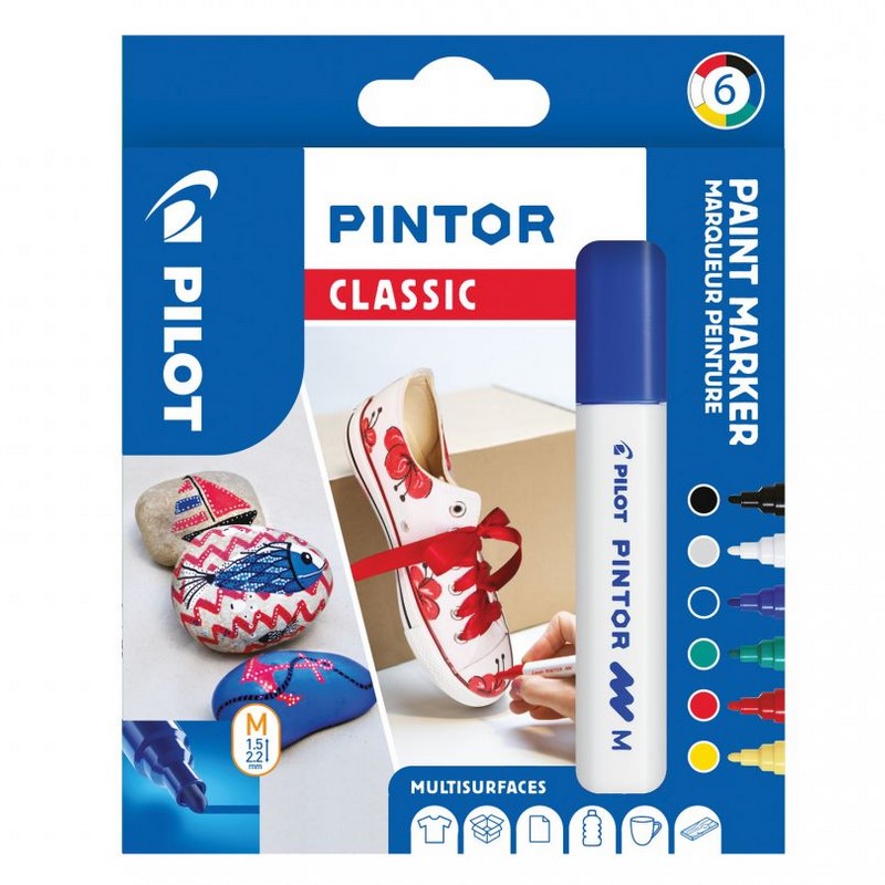 PILOT Pintor akrylová sada 6ks M, Classic