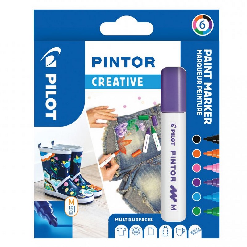 PILOT Pintor akrylová sada 6ks M, Creative