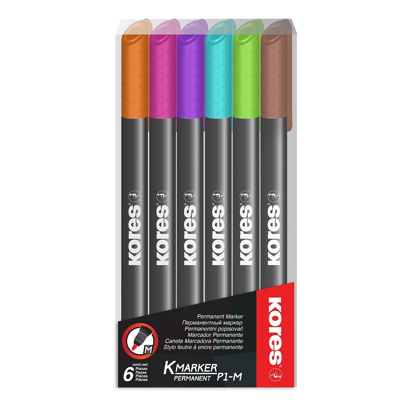 KORES permanentní K-Marker tenký, 6ks