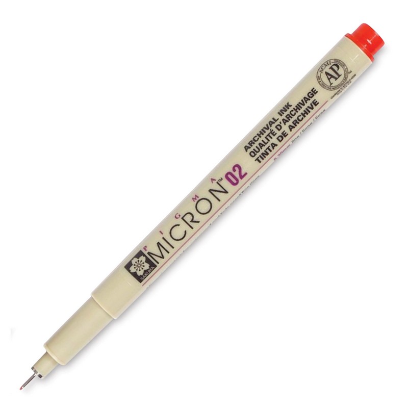 Sakura PIGMA MICRON 02 červený 0,3mm