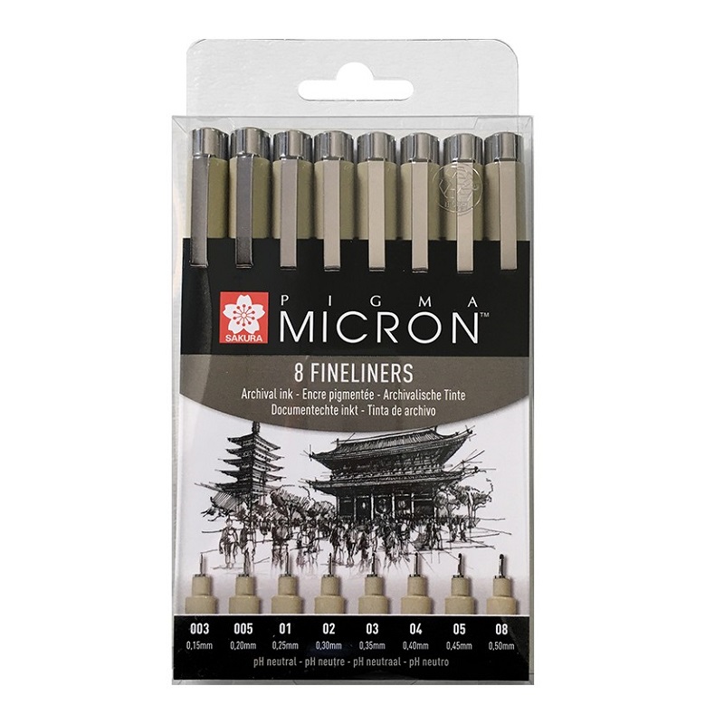 Sakura PIGMA MICRON, set 8ks