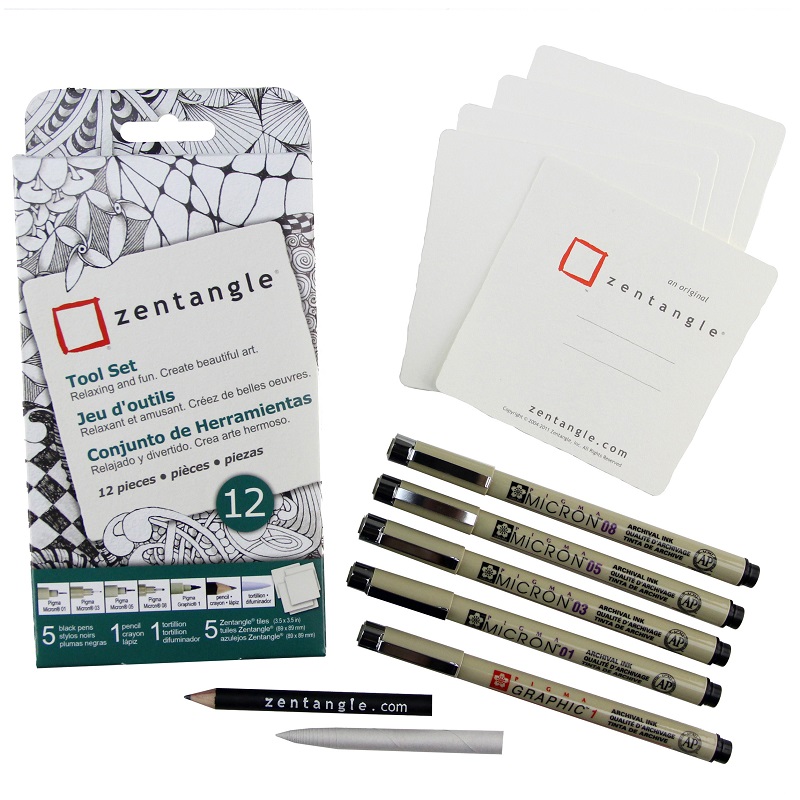 Sakura PIGMA MICRON Zentangle, set 12ks