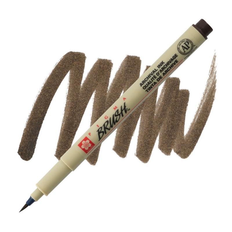 Sakura PIGMA MICRON BRUSH, sépia