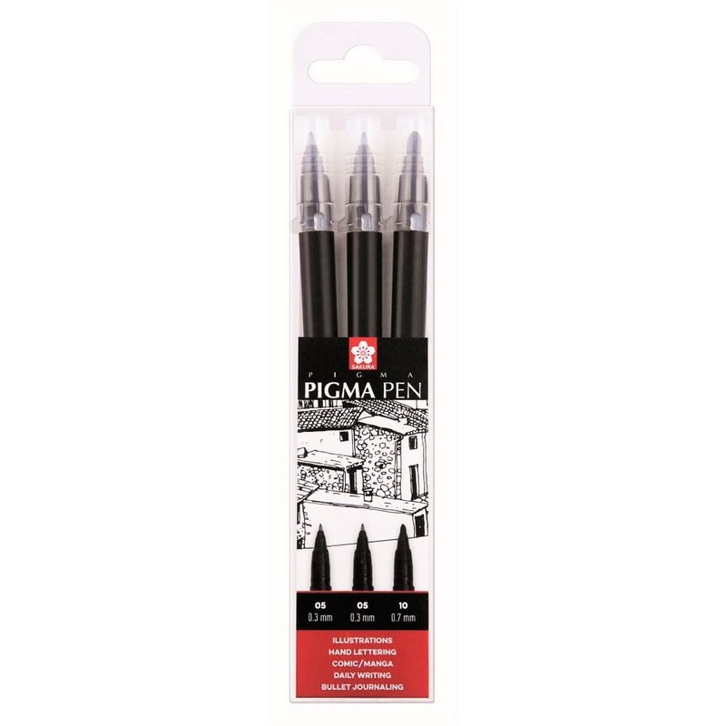 Sakura PIGMA PEN, set 3ks