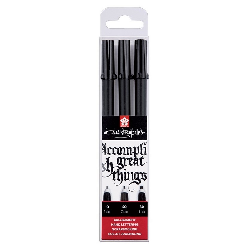 Sakura PIGMA CALLIGRAPHER, set 3ks