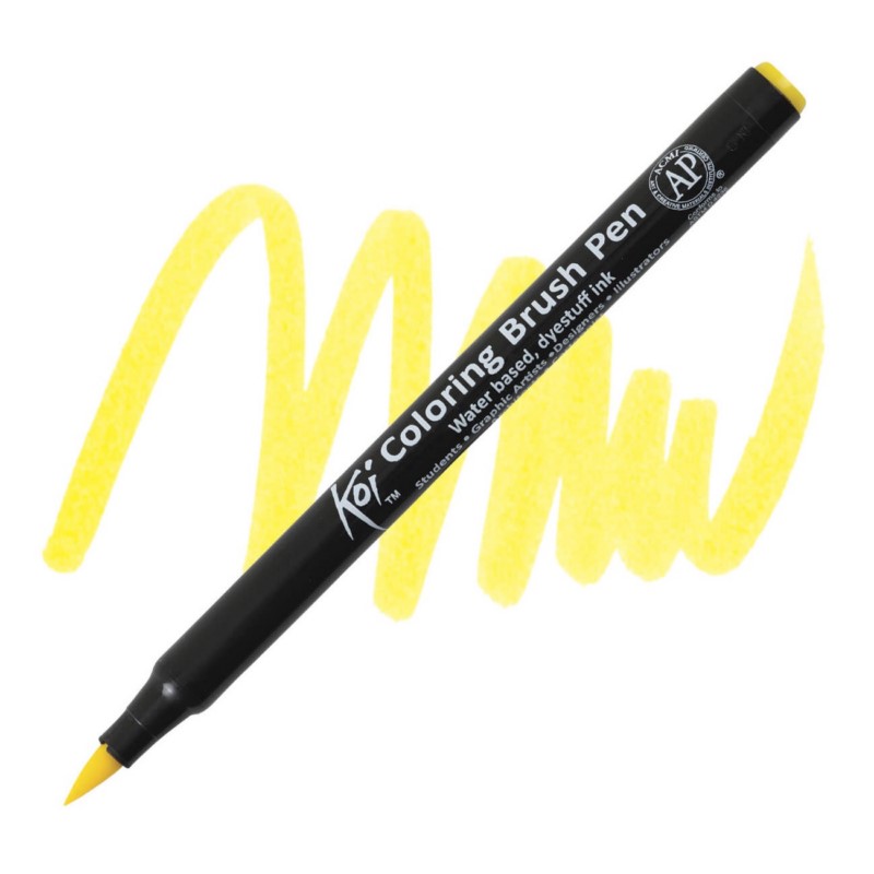 Akvarelový fix Sakura KOI štětcový, Yellow