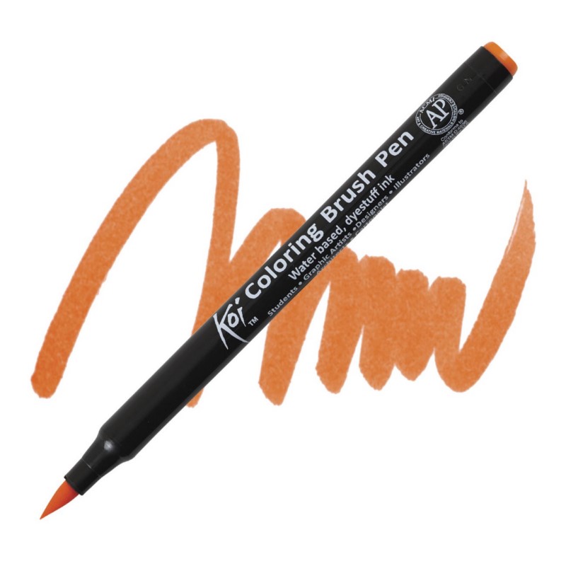 Akvarelový fix Sakura KOI štětcový, Orange