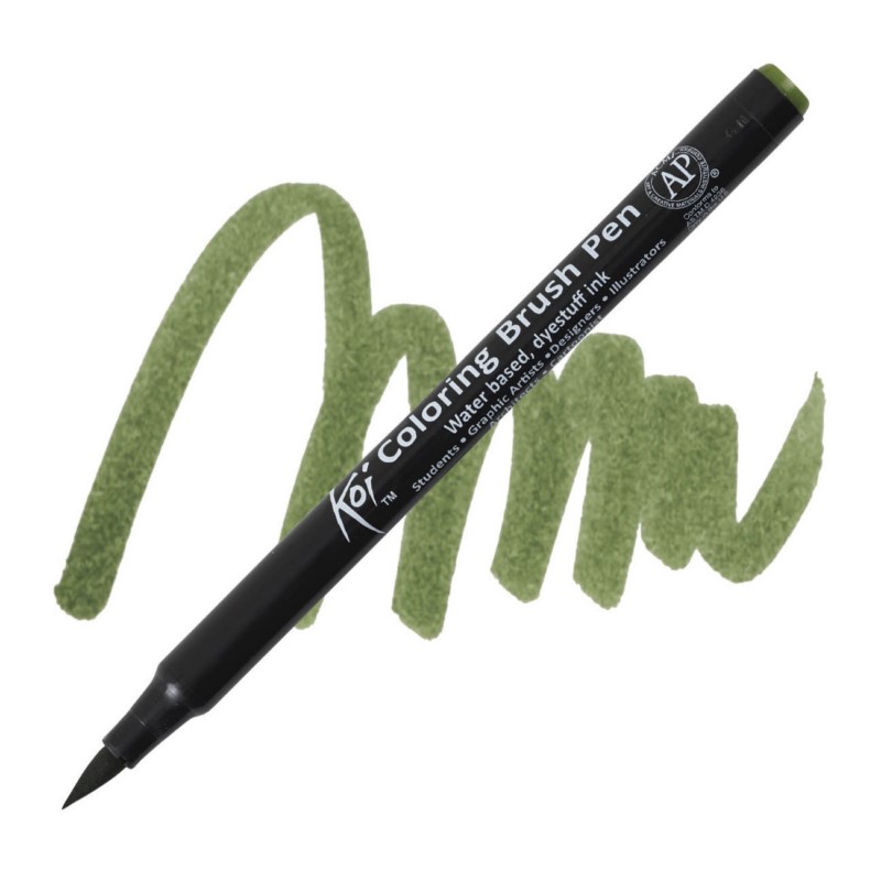 Akvarelový fix Sakura KOI štětcový, Sap Green