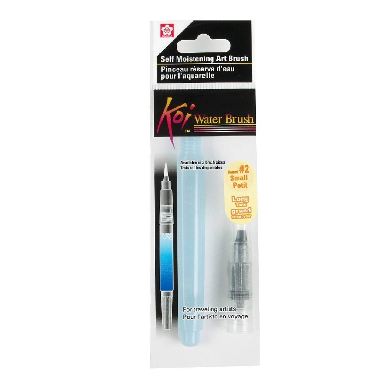 Štětec se zásobníkem na vodu Sakura KOI 9ml, tenký
