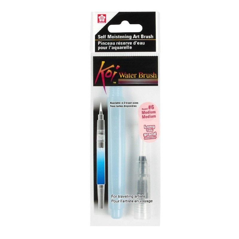Štětec se zásobníkem na vodu Sakura KOI 9ml, střední