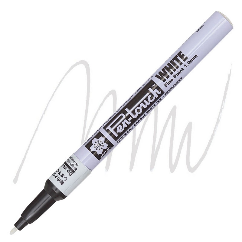 Laková fixa SAKURA Pen Touch 1mm, bílá