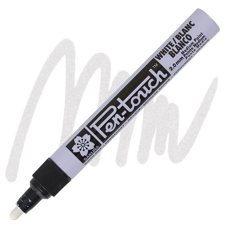 Laková fixa SAKURA Pen Touch 2mm, bílá