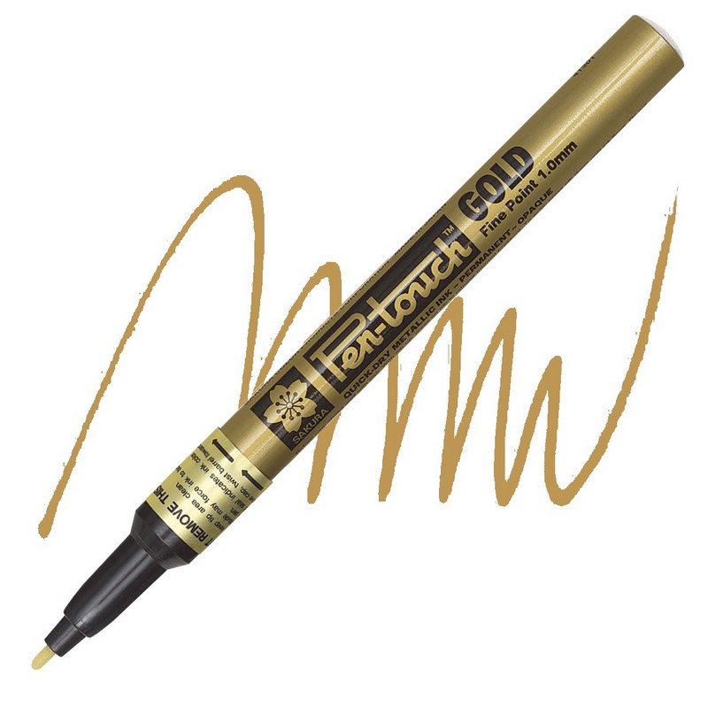 Laková fixa SAKURA Pen Touch 1mm, zlatá